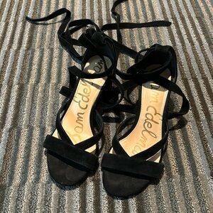 Sam Edelman black suede heels, size 7